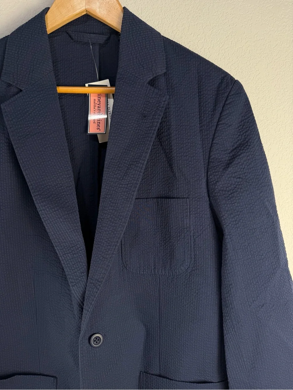 Vineyard Vines Seersucker Navy Blazer Sz 40